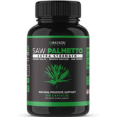 "Side panel showing ingredients – Saw Palmetto extract and powder combination"